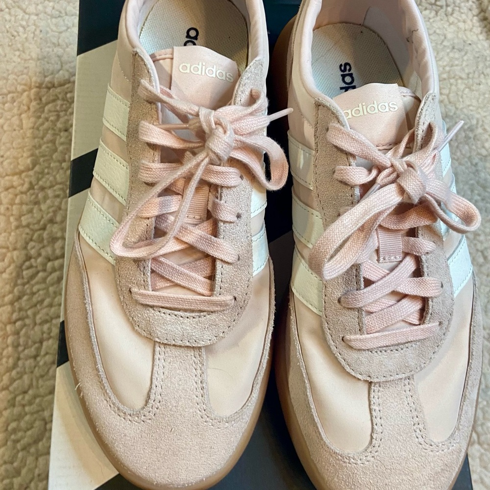 Adidas Women's size 7 Blush and White Sneakers